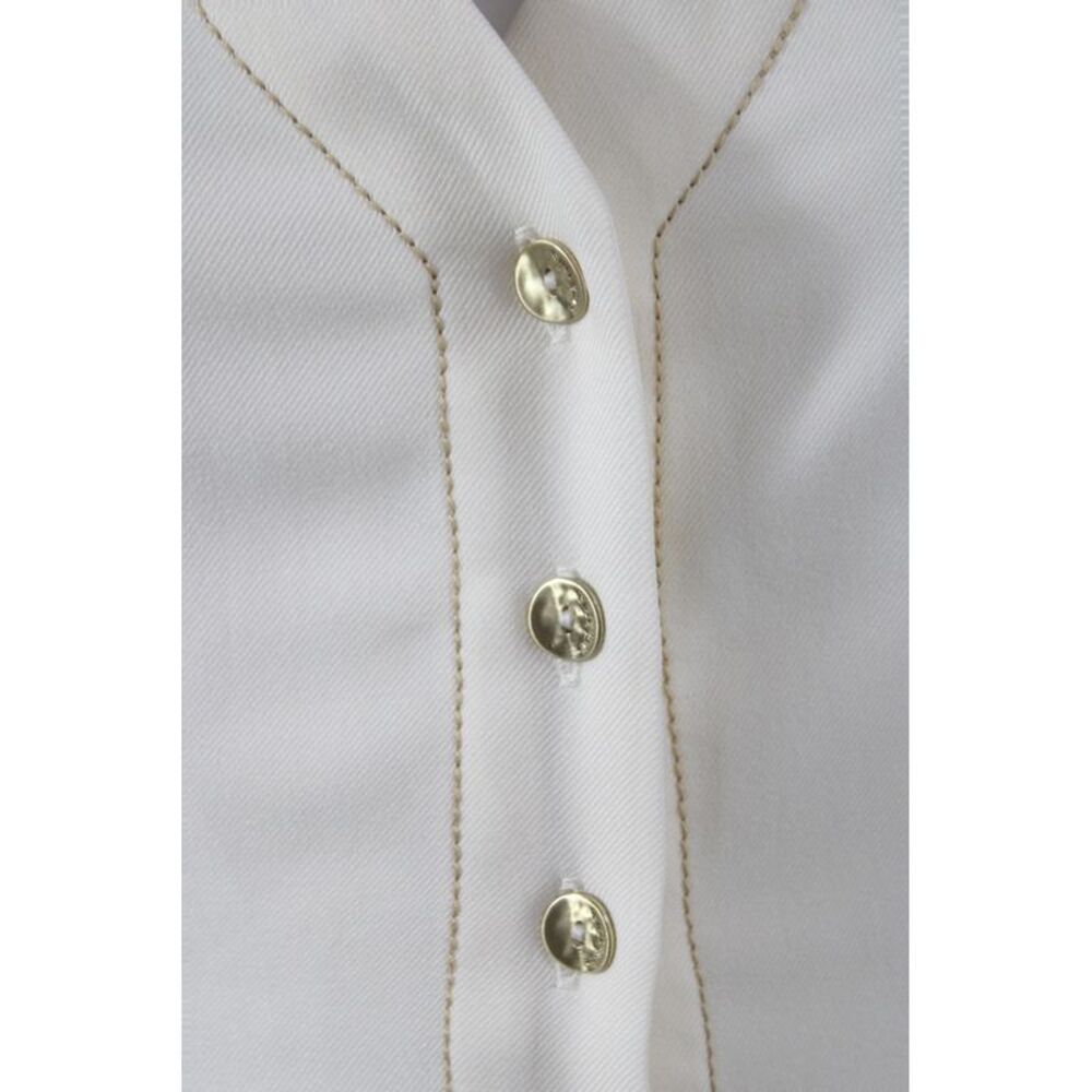 Cult Gaia Womens Shirt Dress Ivory Collared Sleeveless Button Midi Size M - Picture 4 of 7